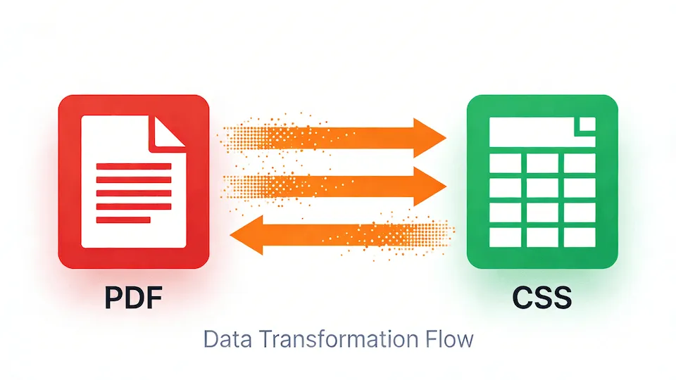 Visualizing the conversion process: From locked PDF to clean CSV spreadsheet